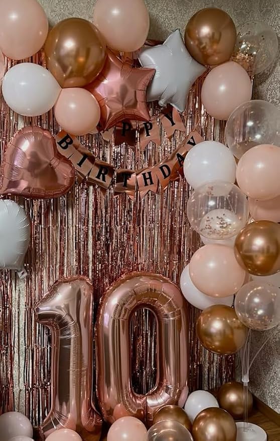 Rose gold 40 Inch 0 Number Balloons, 0 Decorations - Image 5