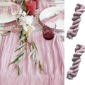 Light Pink Cheesecloth Table Runner Set of 2, 12 ft Cotton Gauze Runner Rustic by YourMagicMoment