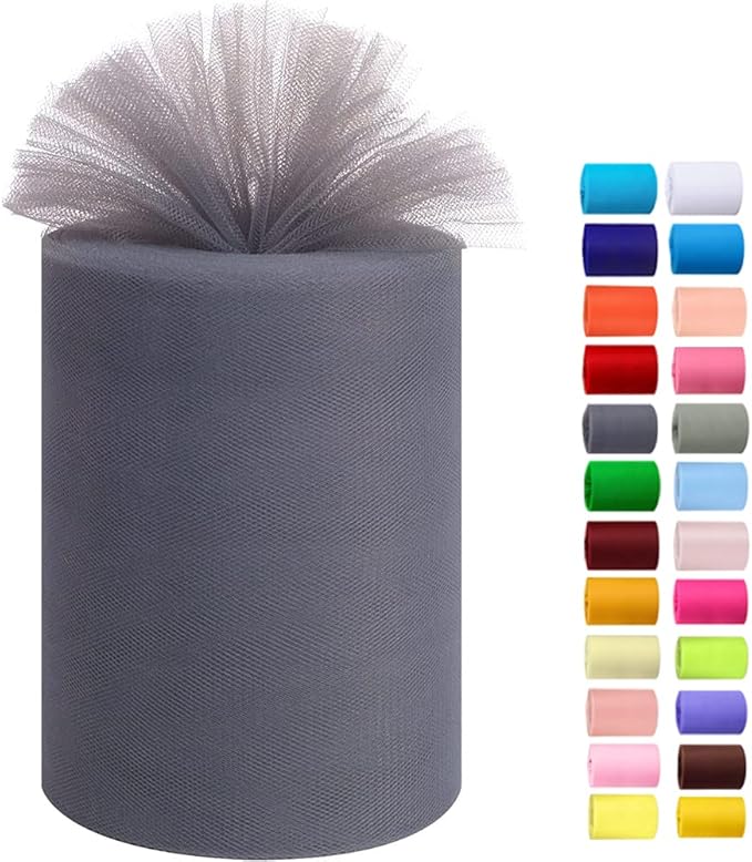 Tulle Rolls 6” by 100 Yards Tulle Roll Spool Fabric by Miegecha