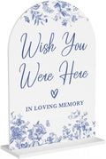 Acrylic Wedding Signs, Dusty Blue Wedding Decor, Wish You Were Here Signs by KongMoTree