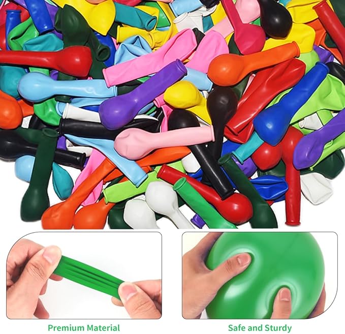 1500 Pack 5 Inch Rainbow Balloons Bulk 15 Assorted Colors Latex Balloon Mini - Image 3