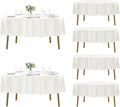 Fokitut 6 Pack Round Tablecloth, 70 Inch, Stain Resistant and Wrinkle Polyester by Fokitut