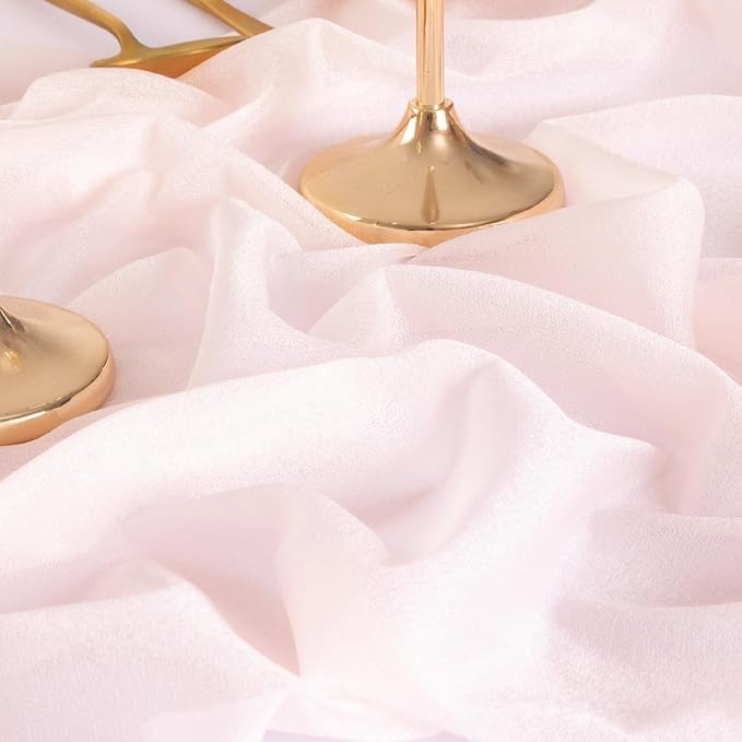MLMW Wedding Arch Draping Fabric 1 Panel 29" x 20Ft Easter Pink Sheer Wedding - Image 4