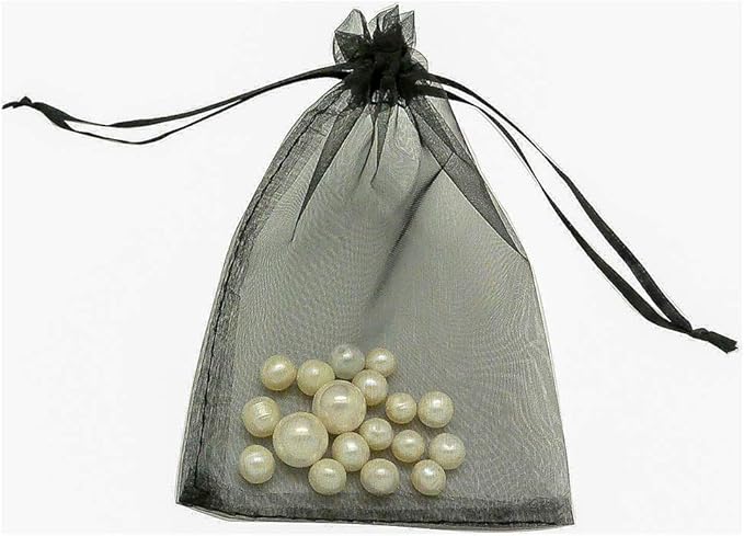 TheDisplayGuys 48-Pack 3x4 Black Sheer Organza Gift Bags - Image 4