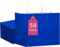 qiqee 50-Packs Diamond Blue Paper Gift Bags by Qiqee