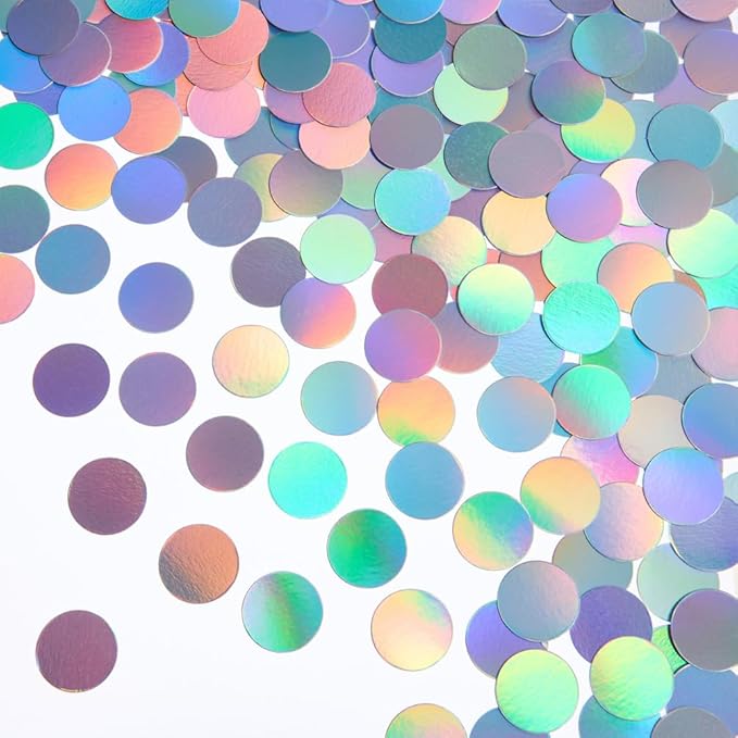 Laser Silver Confetti Holographic Table Decoration by MOWO