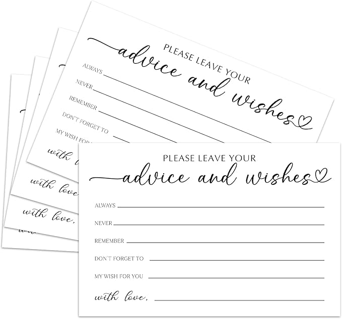 25 Advice and Wishes Cards, Minimalism Fill-In Advice Cards by ZSHFMY