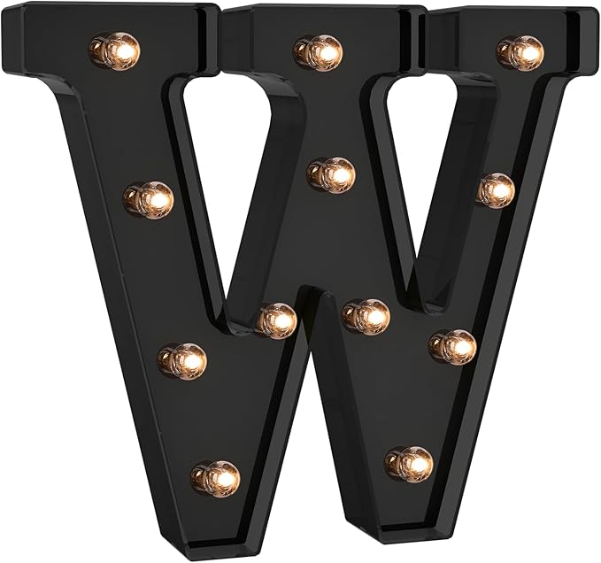 Foaky Black LED Letter Lights for Room Decor by Foaky