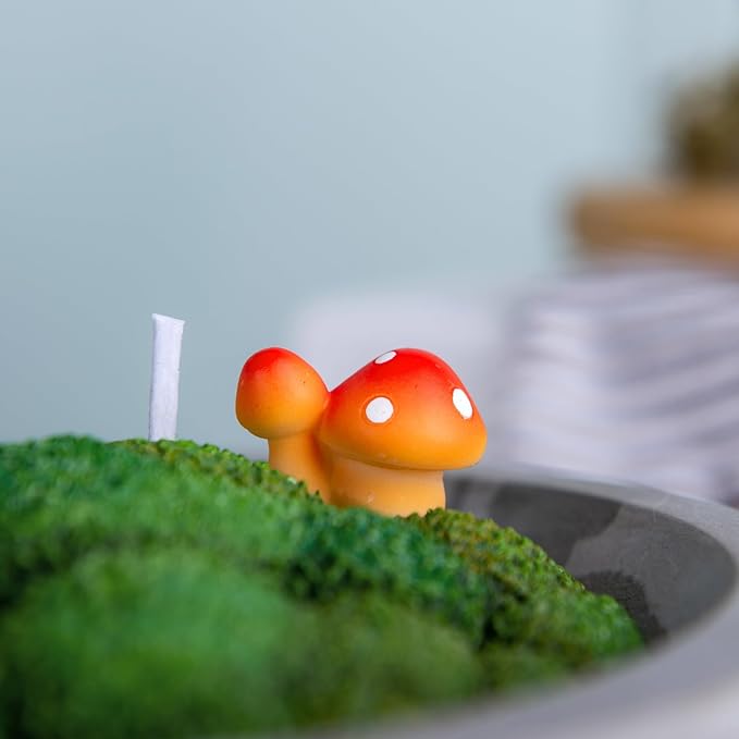Grass Moss Scented Candle Bowl Home Decoration - Image 4