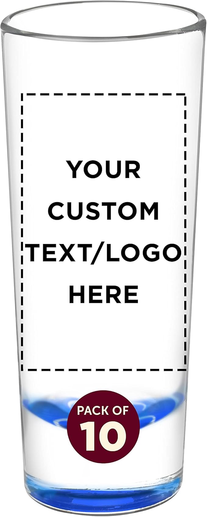 Custom Cordial Shooter Shot Glasses 2 oz. Set of 10, Personalized Bulk Pack by DISCOUNTPROMOS