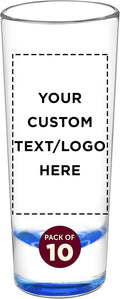 Custom Cordial Shooter Shot Glasses 2 oz. Set of 10, Personalized Bulk Pack by DISCOUNTPROMOS