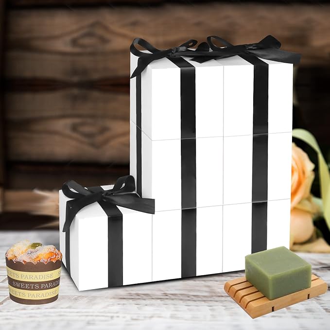 White Gift Boxes 5x5x5, 30 Pack Paper Gift Boxes - Image 2