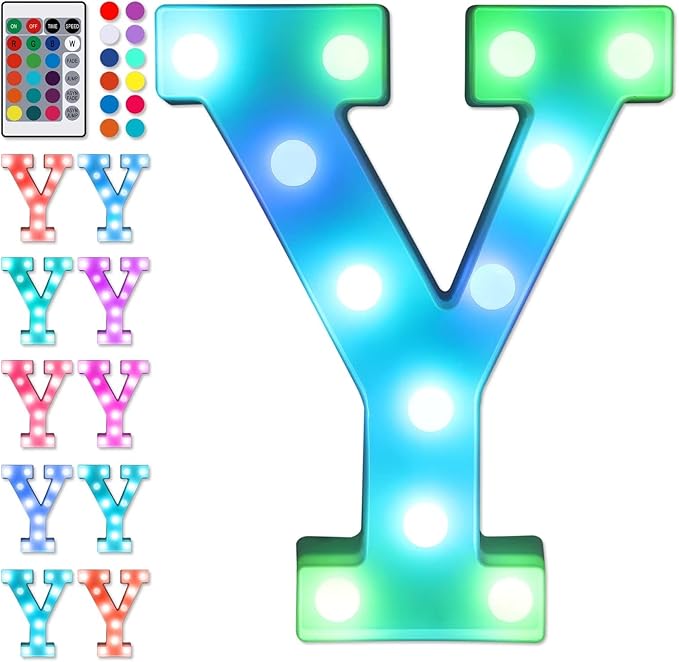 Foaky Colorful LED Letter Lights by Foaky