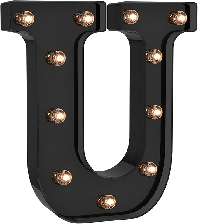 Foaky Black LED Letter Lights for Room Decor by Foaky
