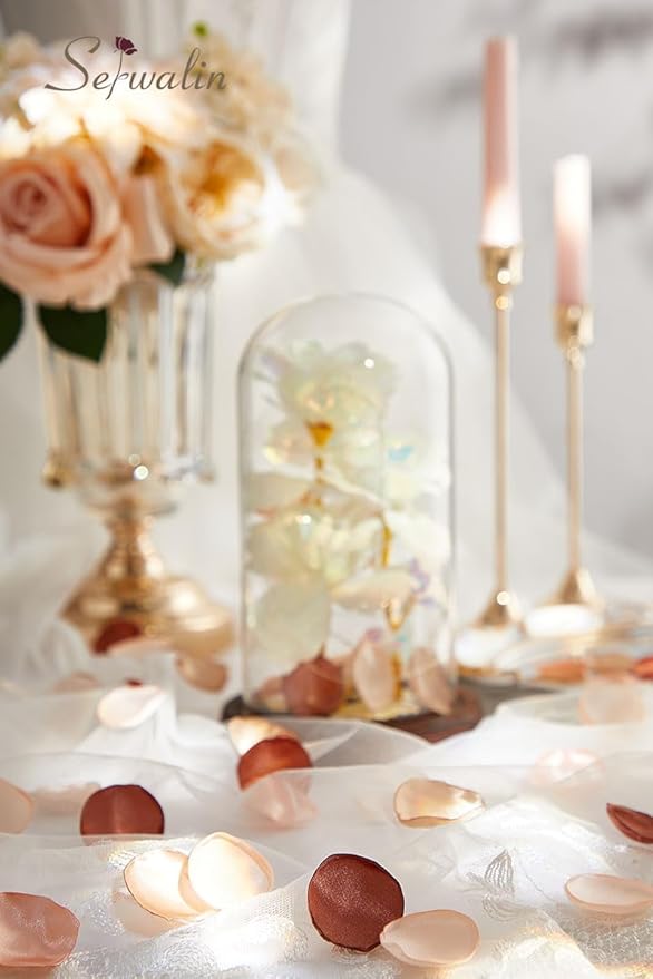 Serwalin 300Pcs Silk Rose Petals Artificial Flower Petals - Image 4