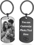 Custom Keychain with Picture, Personalized Double-sided Keychains Gifts by EGUEGU