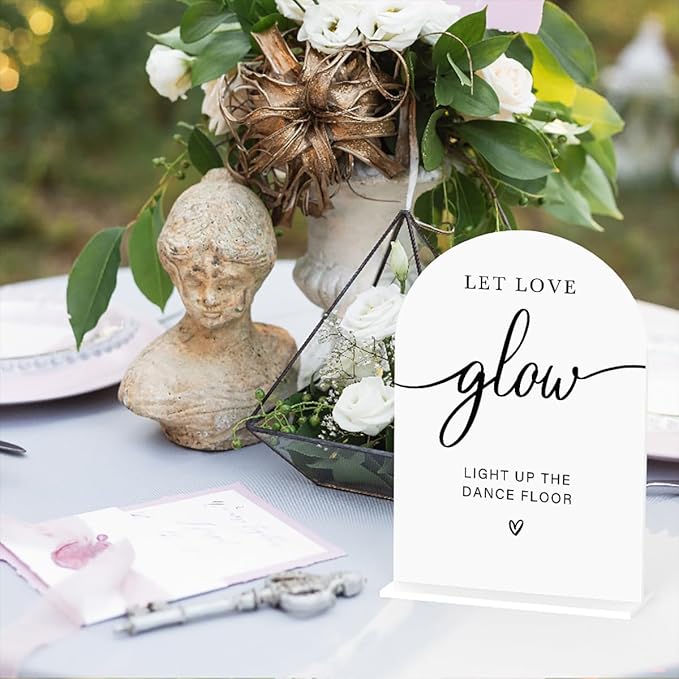 Acrylic Wedding Sign Let Love Glow Sign - Image 3
