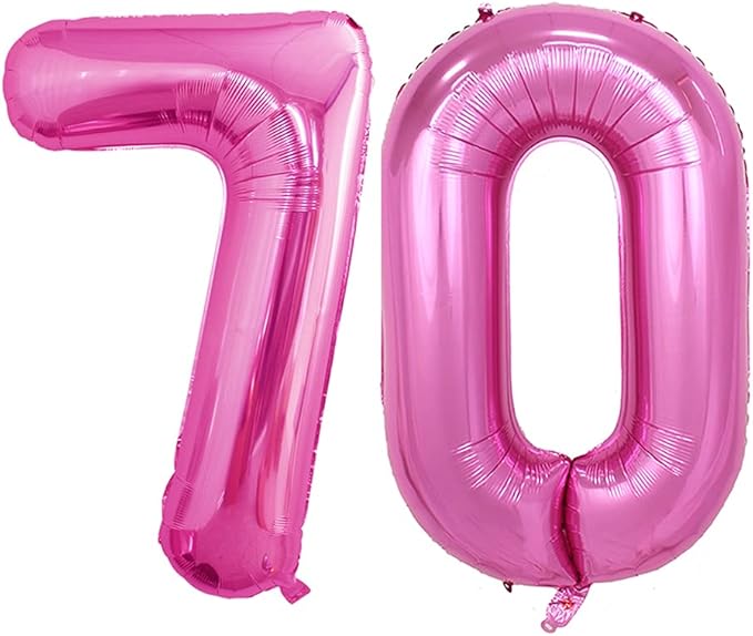 GOER Number 70 Balloons for 70th Birthday Party Decorations, 42 Inch Jumbo Foil by GOER