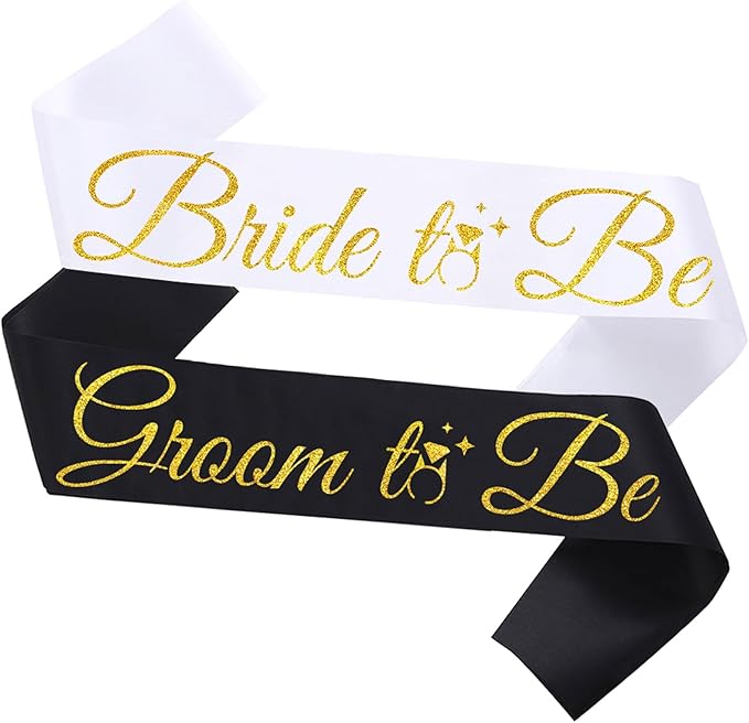Bride Sash Bachelorette Party Bride and Groom to Be Sash by Unknown