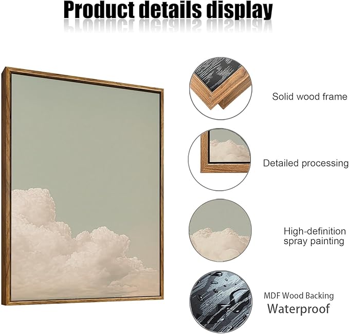 myusuar 3 Piece Large Modern Abstract Canvas Framed Wall Art - Image 4
