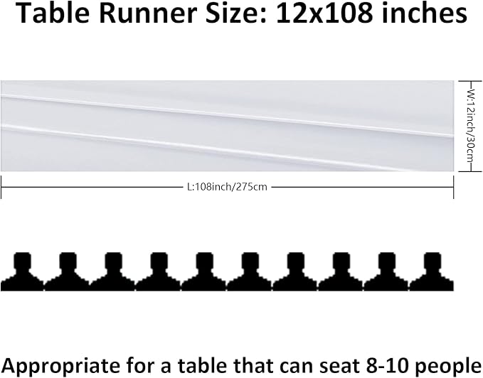 6Pack Table Runner 12 x 108 Inches Satin Silk Table Runner - Image 2