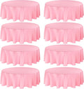8 Pack Premium Pink Tablecloth by Fivenl