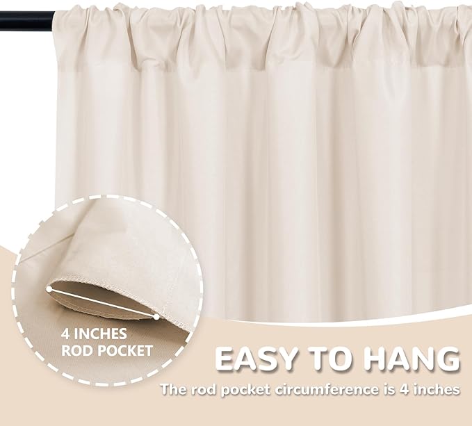 MEETSKY Beige Backdrop Curtains 10ft x 10ft - Image 6