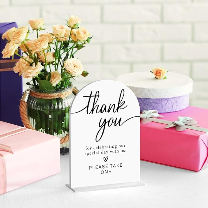 Acrylic Wedding Sign Thank You Sign - Image 4