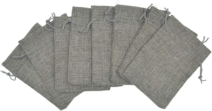 20pcs Burlap Bags 5x7 Inch, Linen Drawstring Gift Bags, Wedding Party Christmas - Image 2