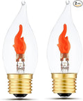 Flickering Light Bulbs E26 Flame Bulb, LED Fire Effect Flickering Small Flame by Sunaiony