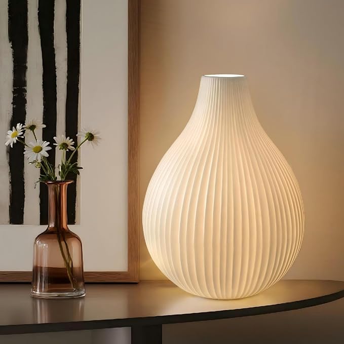 RONDURE 11.0" Modern Ceramic Table Lamp, Modern Bedside Lamps by RONDURE
