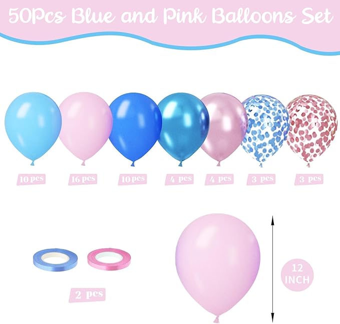 Paready Pink and Blue Balloon Set - Image 3