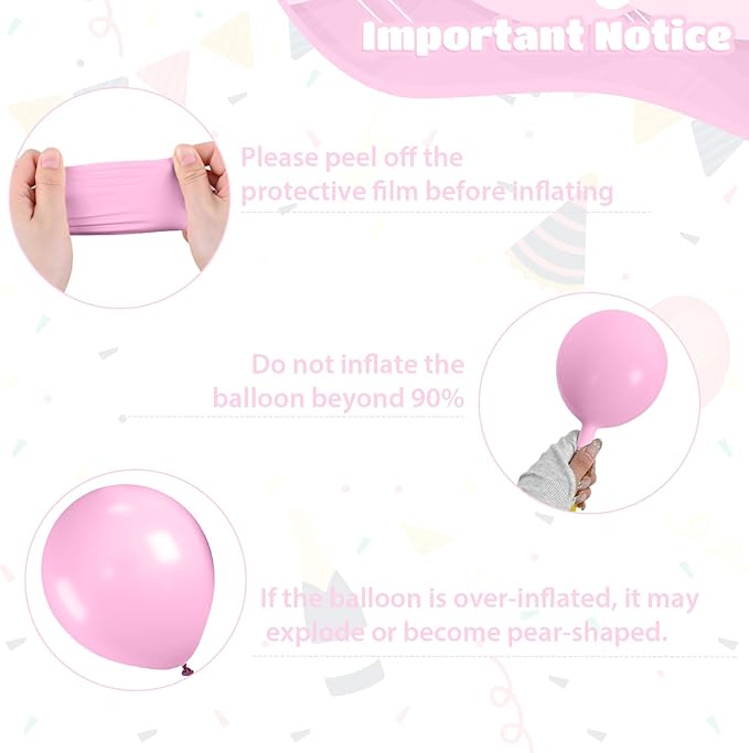 Light Pink Balloons, 12 Inch Pastel Macaron Pink and White Sand Nude Beige - Image 3