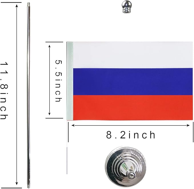Russia Russian Flag Table Desk Flags, Office Flag, International World Country - Image 2