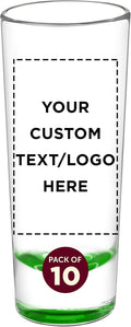 Custom Cordial Shooter Shot Glasses 2 oz. Set of 10, Personalized Bulk Pack by DISCOUNTPROMOS