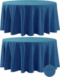 Fokitut 2 Pack Waterproof Round Tablecloth, 120 Inch, Stain Resistant and by BalsaCircle