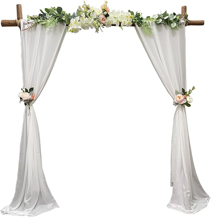 EHLDekol 13ft Ivory Chiffon Table Runner, 29x156 Inches Romantic and Rustic - Image 6