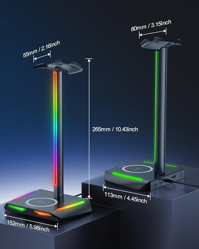 New bee RGB Headphone Stand - Image 4