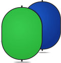 Yesker 5ft x 6.5ft Chromakey Backdrop, 2-in-1 Background Screen Green and Blue by YESKER