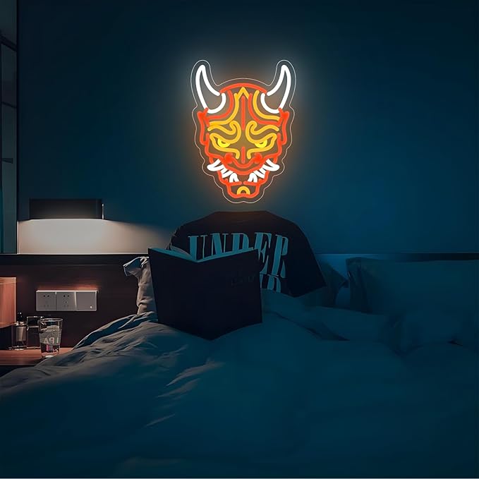 Prajna Mask Neon Signs Hannya Mask Neon Sign Led Neon Signs - Image 4