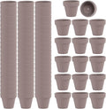 80 Pcs Small Mini Grey Clay Pots 2.1'' Terracotta Pot Clay Ceramic Pottery by FcactiTerracottaPots