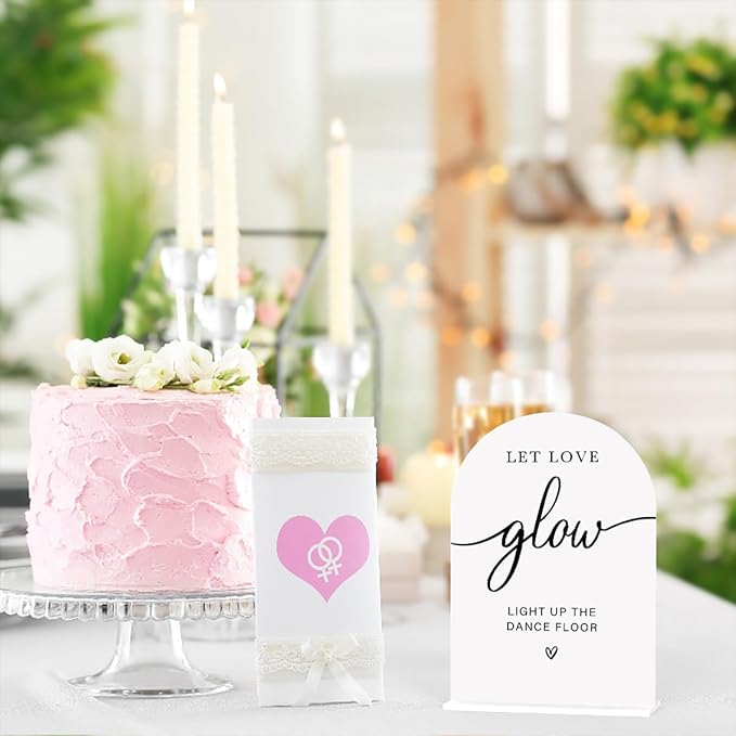 Acrylic Wedding Sign Let Love Glow Sign - Image 6