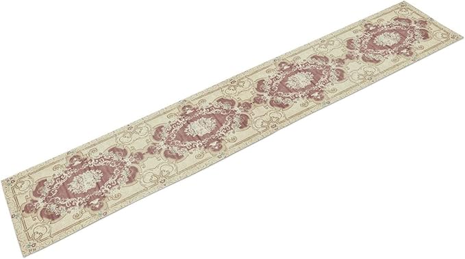 Boho Bohemia Table Runner, Vintage Blue Gold Retro Flower Rustic Country Floral - Image 7