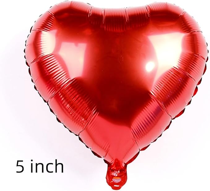 50 Pcs Red Heart Shaped Balloon Foil Balloon 5 inch Heart Balloon - Image 2