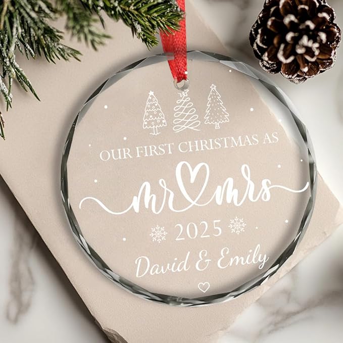Personalized Wedding Christmas Ornaments - Image 6