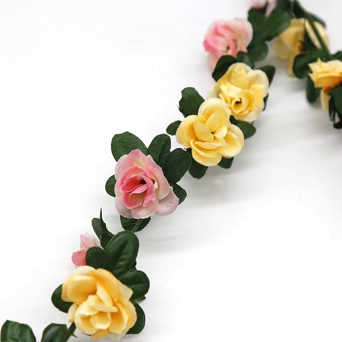12 PCS 98.4 FT Artificial Flower Garland Rose Garland - Image 3