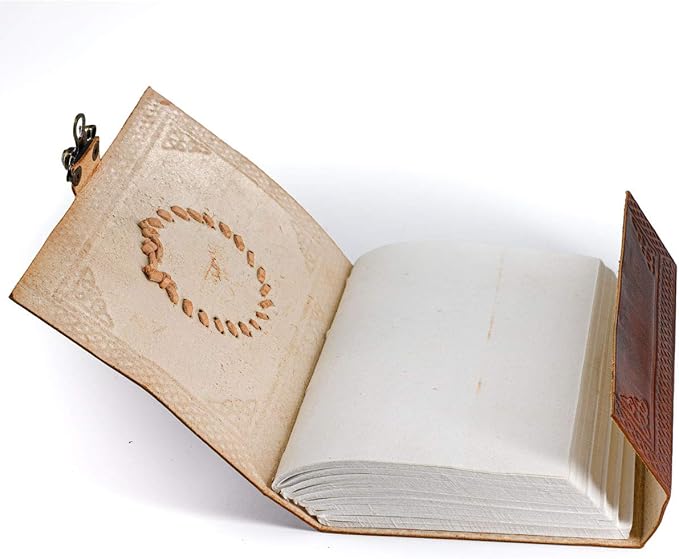 Vintage Leather Journal Handmade Buffalo Non-Refillable Deckle Edge Paper – - Image 7