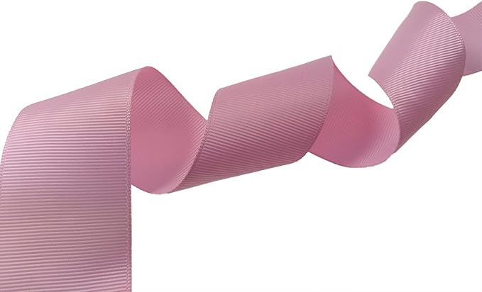 One Roll 50 Yards Soild Pink Grosgrain Ribbon 1 1/2 inch Flower Bouquets - Image 3