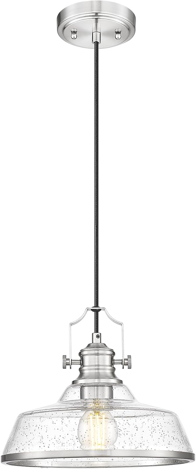 kudos Brushed Nickel Pendant Lights Kitchen Island, Large Pendant Light - Image 8