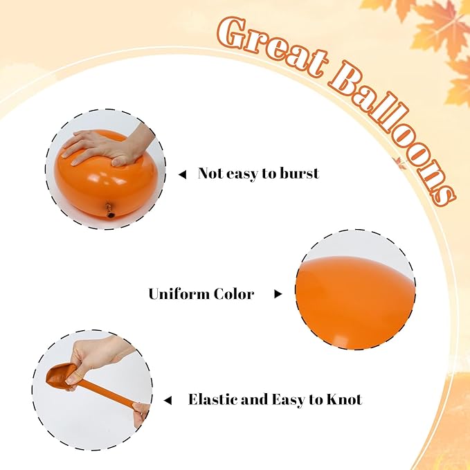 60pcs Fall Balloons Thanksgiving Balloons 12inch - Image 3